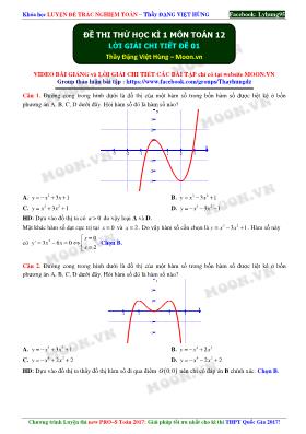 Đề thi thử học kì I Toán lớp 12 - Đặng Việt Hùng